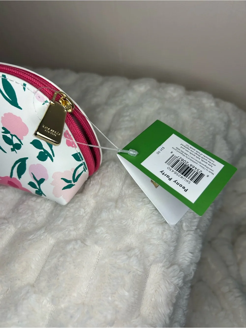 Kate Spade Peony Floral Pencil Pouch w/ Accessories